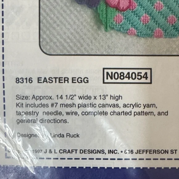 Temptations Colorful Easter Egg Craft needlepoint Kit - Picture 2 of 3
